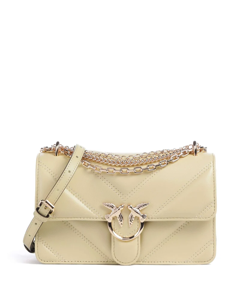 Pinko Love One Mini Sac porté épaule giallo pastinaca/gold mordore