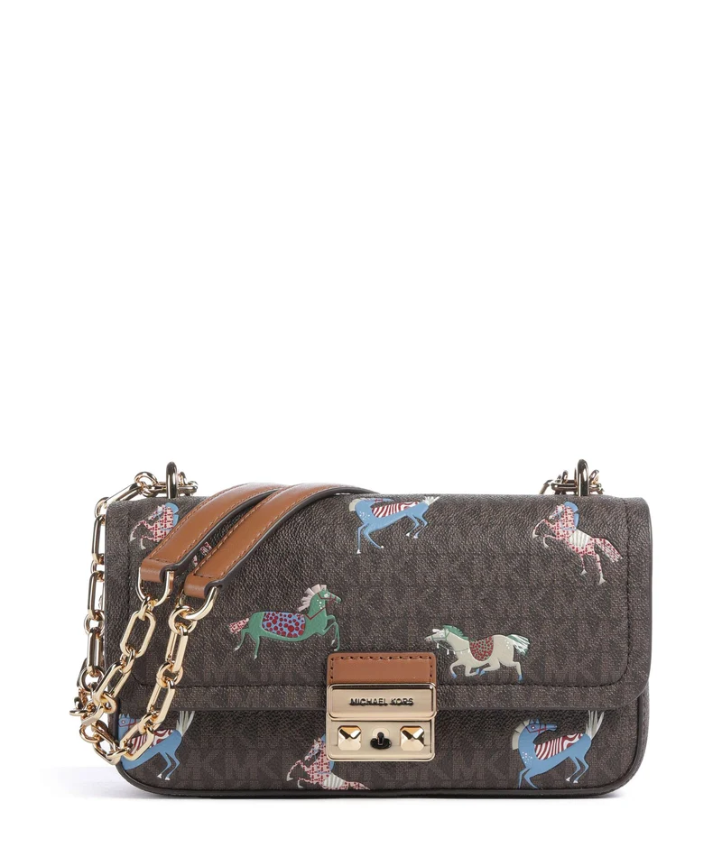 Michael Kors Tribeca Small Sac porté épaule brown/acorn