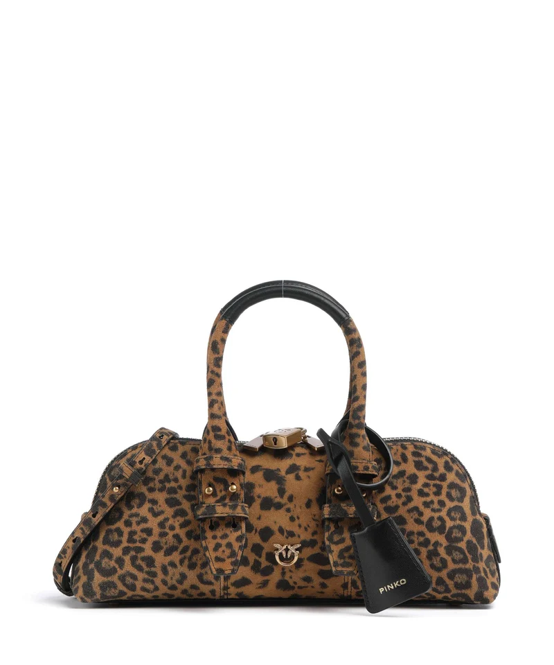 Pinko Bowling Horizontal Sac à main maculato/marrone/antique gold
