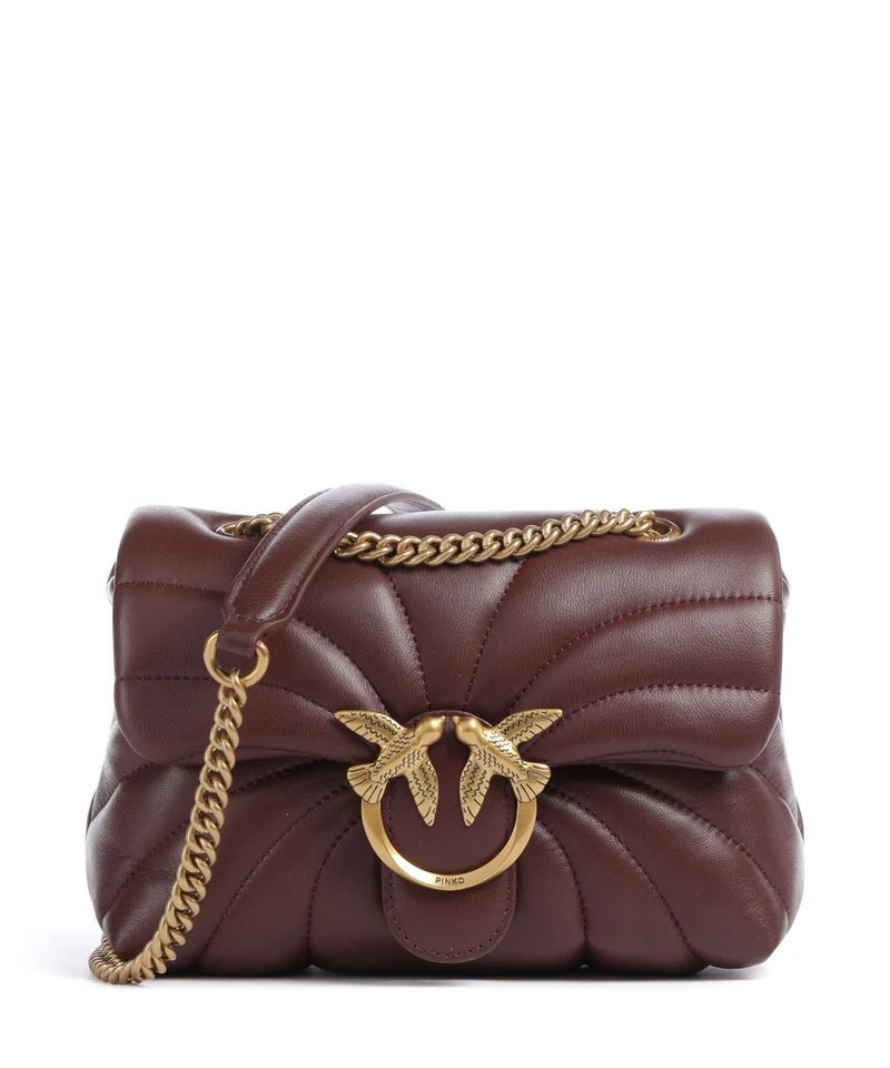 Pinko Love Puff Mini Sac porté épaule burgundy wine/antique gold