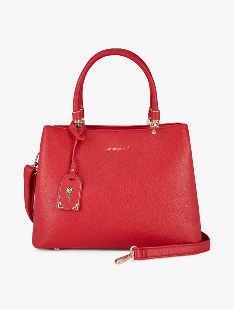Sac à main Léandre effet grainé - Rouge