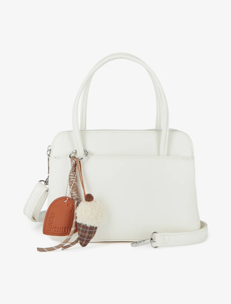 Sac à main Babeth effet grainé - Blanc
