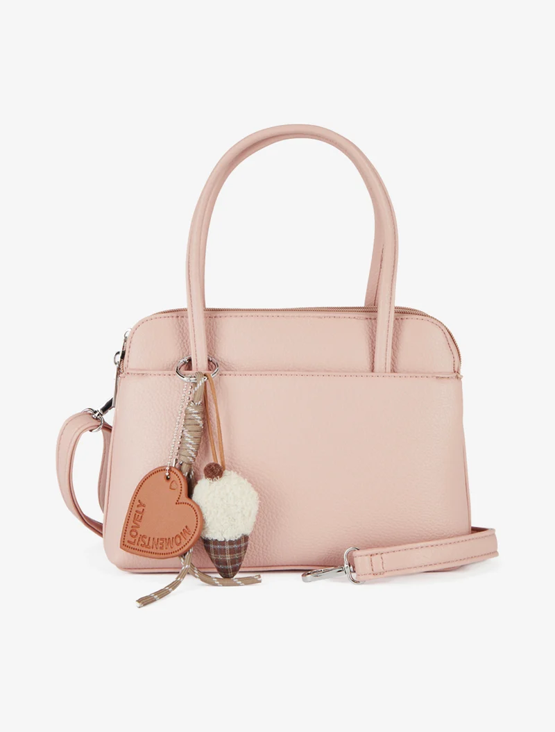 Sac à main Babeth effet grainé - Rose