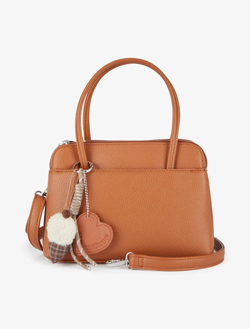Sac à main Babeth effet grainé - Camel