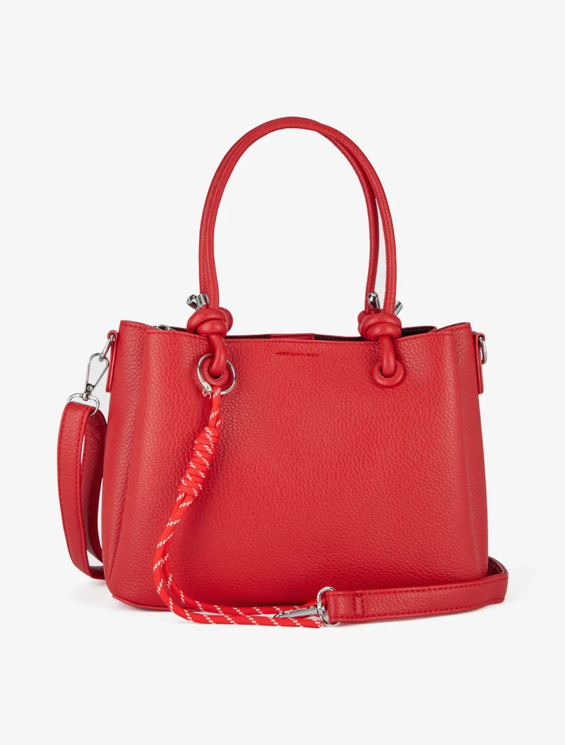 Sac à main Méline simili grainé - Rouge