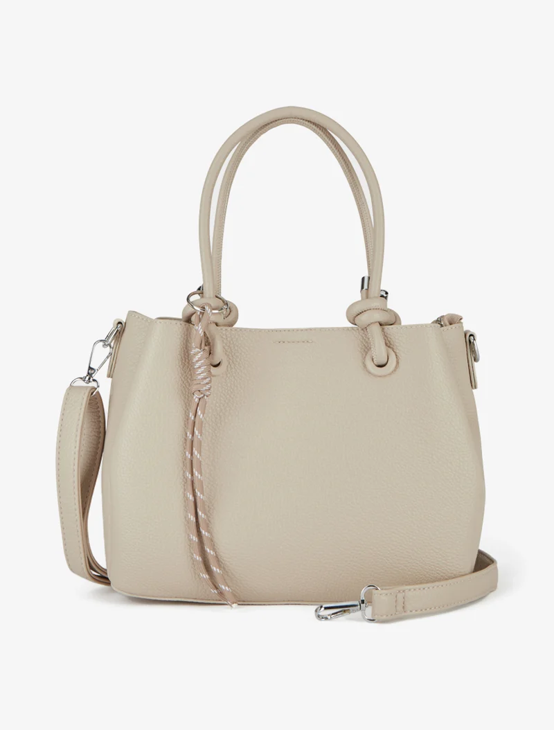 Sac à main Méline grainé - Taupe