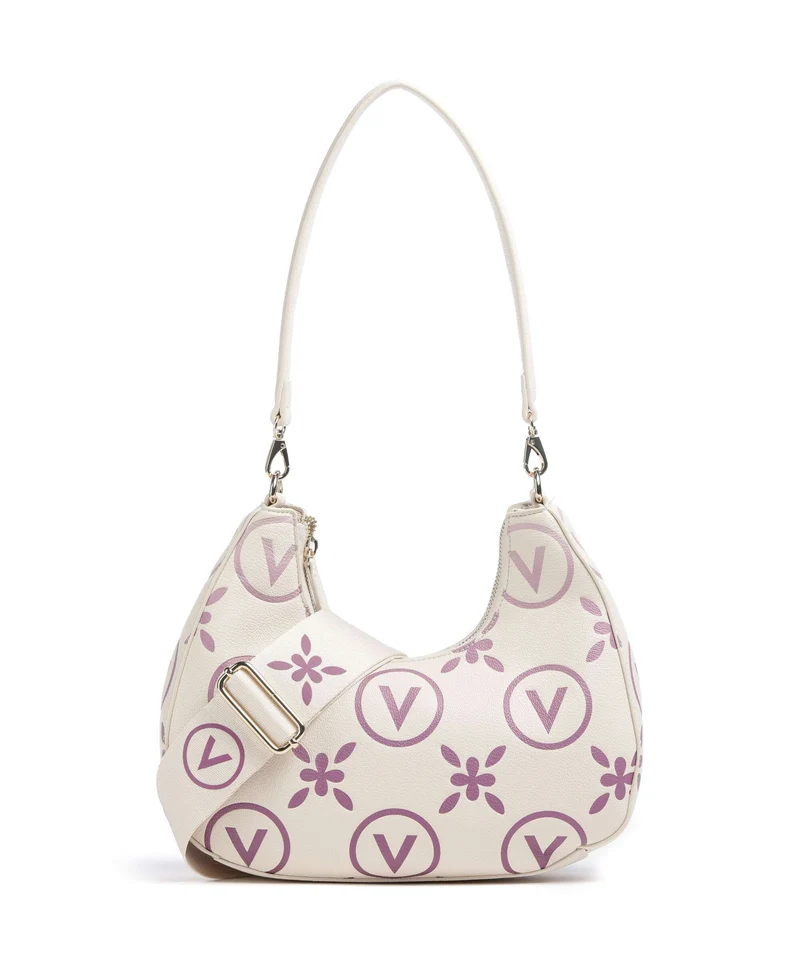 Valentino Bags Samba Re Print Sac porté épaule ecru/rosa