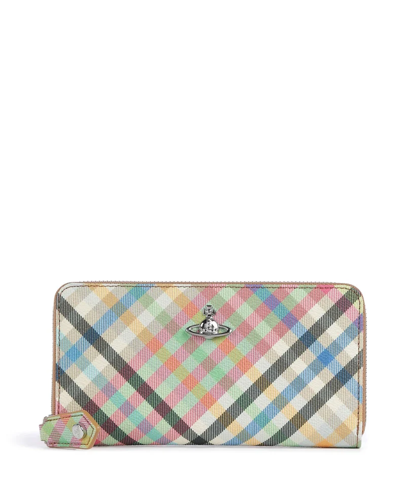Vivienne Westwood Buccia D'Arancia Classic Portefeuille heather plaid