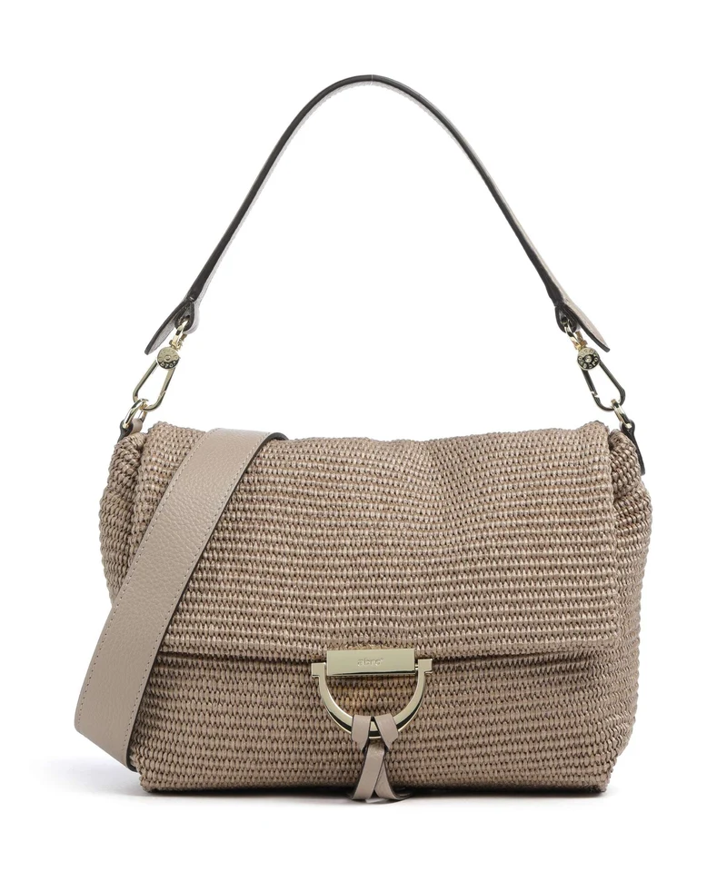 Abro Raffia Classica Temi Medium Sac porté épaule siena