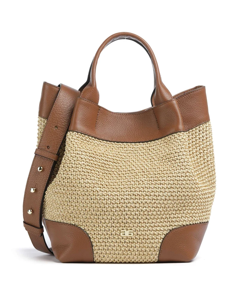 Abro Maglia Raffia Essential Medium Sac à main natural/nut
