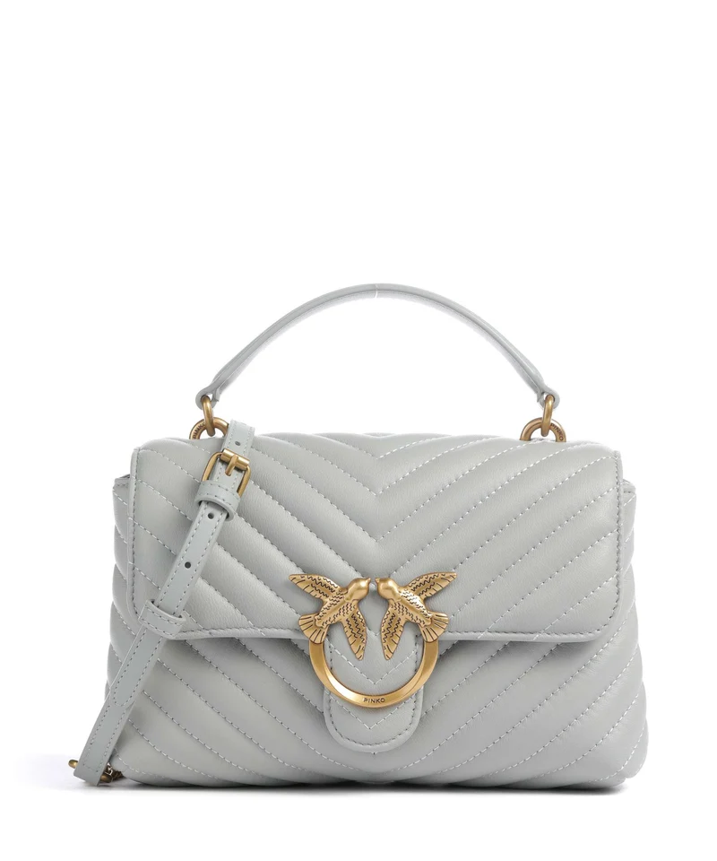 Pinko Love Lady Puff Mini Sac à main grigio perla/antique gold