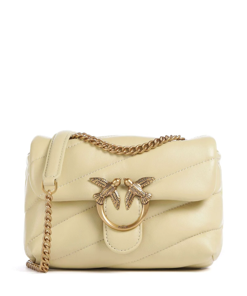 Pinko Love Puff Baby Sac porté épaule giallo vaniglia/antique gold