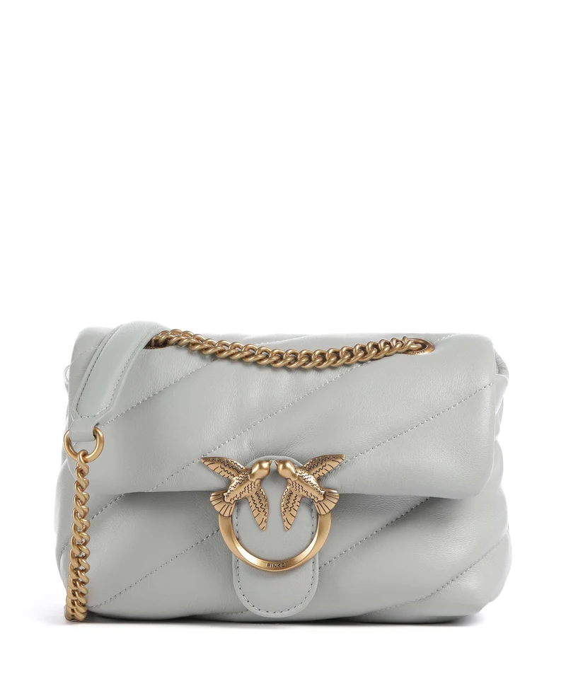 Pinko Love Puff Mini Sac porté épaule grigio perla/antique gold