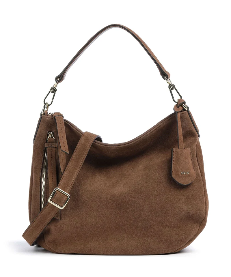 Abro Suede Juna Small Sac fourre-tout wood