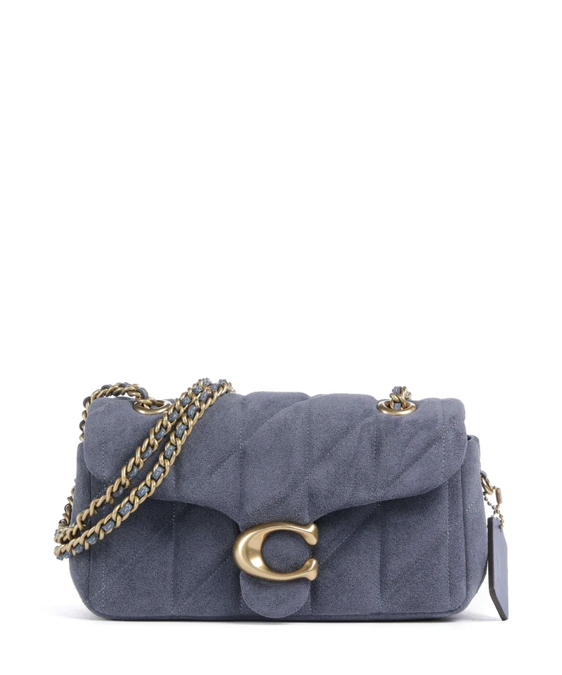Coach Tabby Quilted 20 Sac porté épaule light denim