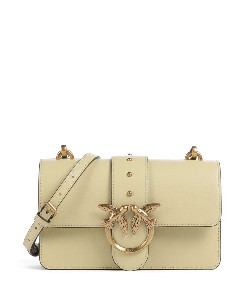 Pinko Love One Mini Sac bandoulière giallo vaniglia/antique gold