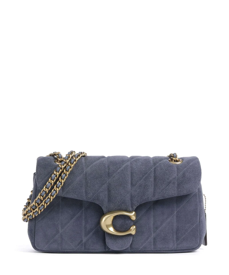 Coach Tabby Quilted 26 Sac porté épaule light denim