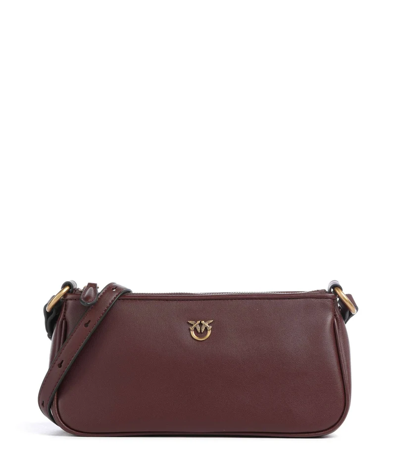 Pinko Half Moon Mini Sac bandoulière burgundy wine/antique gold