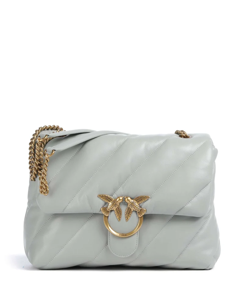 Pinko Love Puff Big Sac porté épaule grigio perla/antique gold
