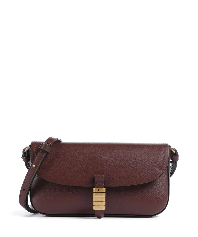 Pinko Saddle Flat Sac bandoulière rosso vino/antique gold