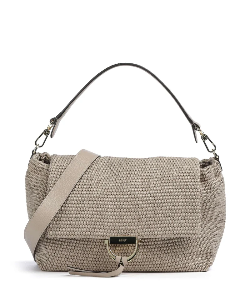 Abro Raffia Classica Temi Large Sac porté épaule siena