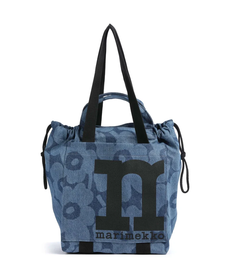 Marimekko Mono City Unikko Cabas mid indigo