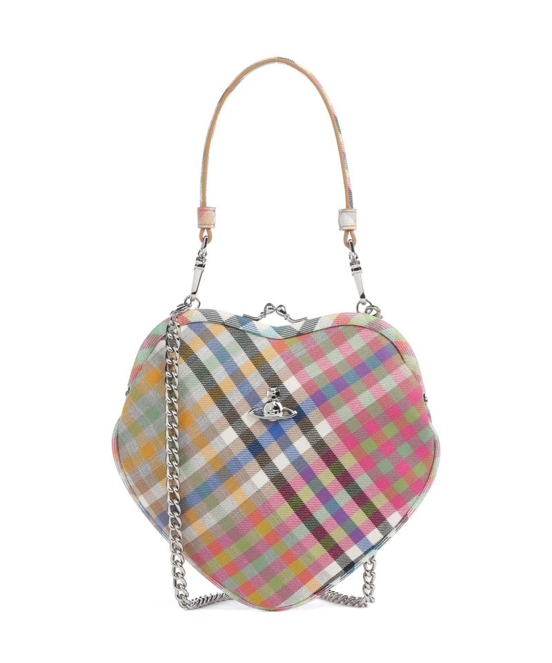 Vivienne Westwood Belle Heart Frame Heather Check Sac bandoulière multicolour