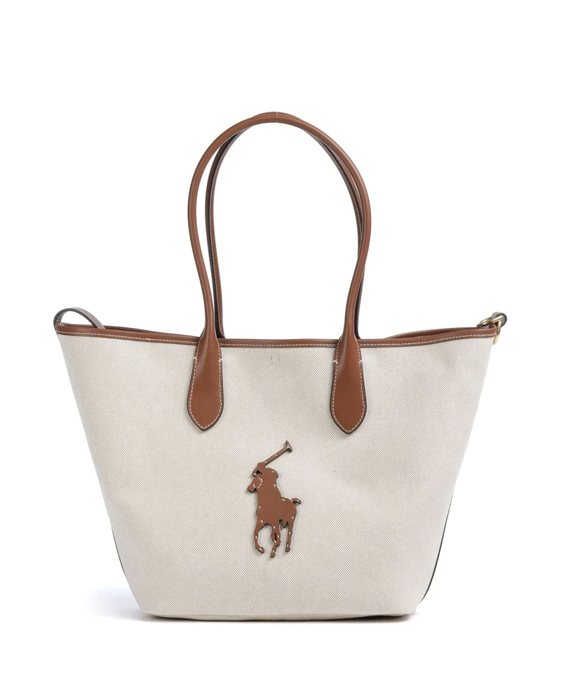 Polo Ralph Lauren Bellport Medium Cabas natural/cuoio