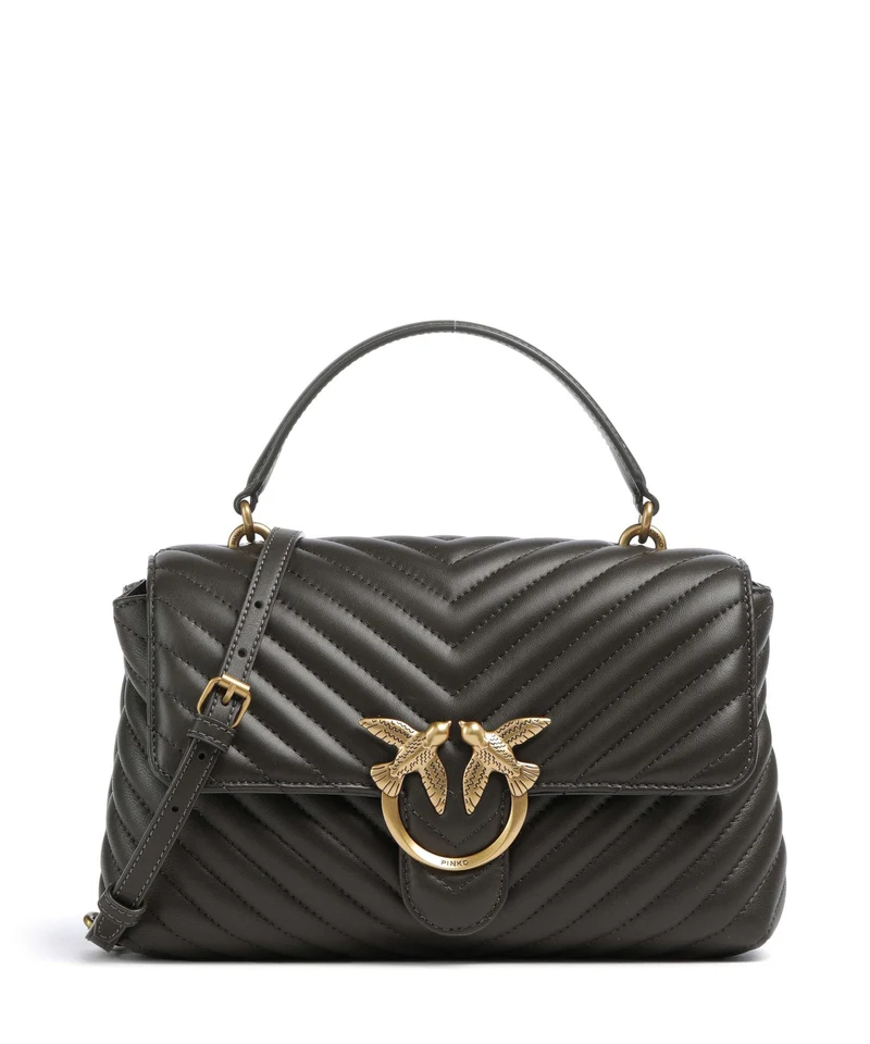 Pinko Love Lady Puff Classic Sac à main verde fango/antique gold