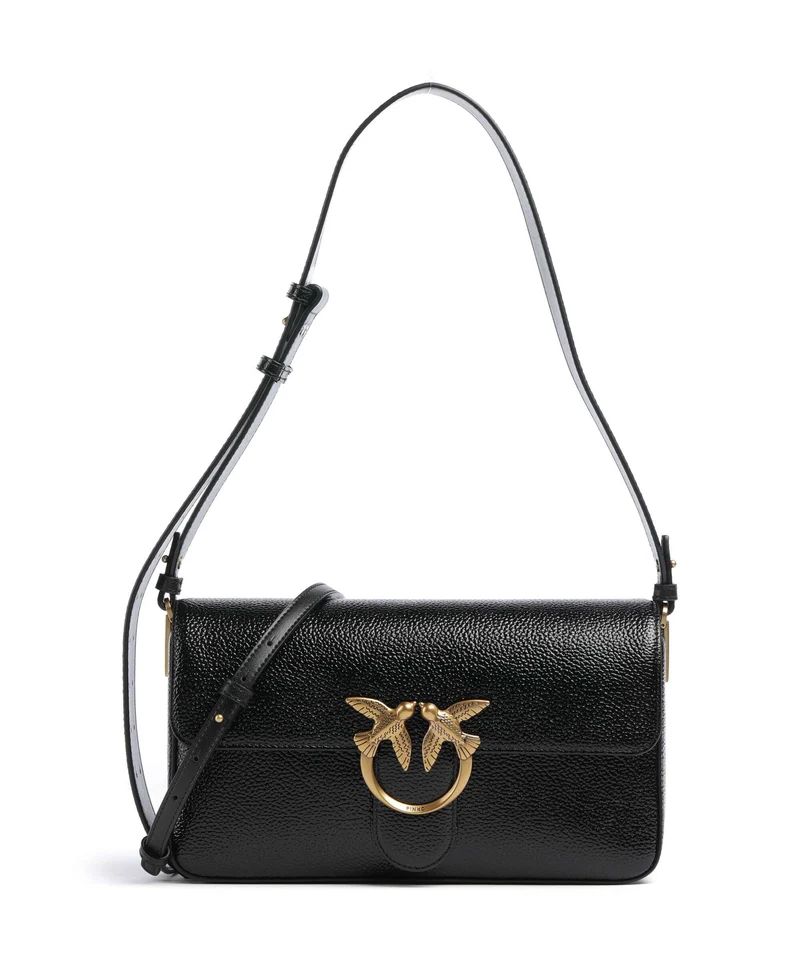 Pinko Love One Classic Slouchy Sac porté épaule nero/antique gold