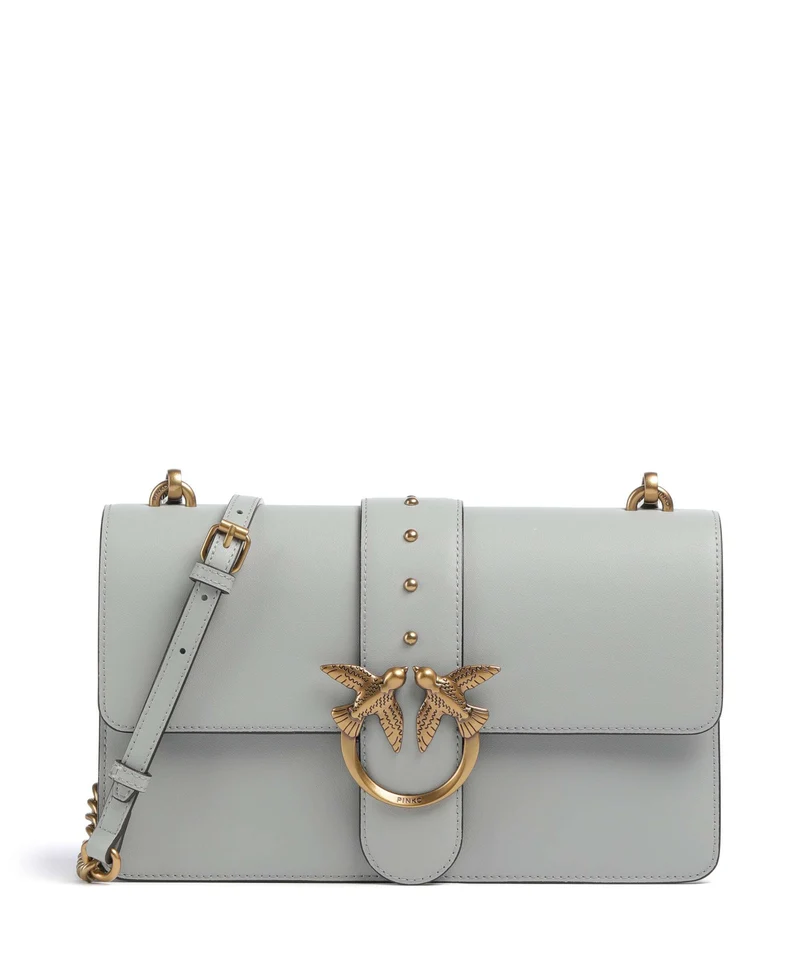 Pinko Love One Classic Sac bandoulière grigio perla/antique gold