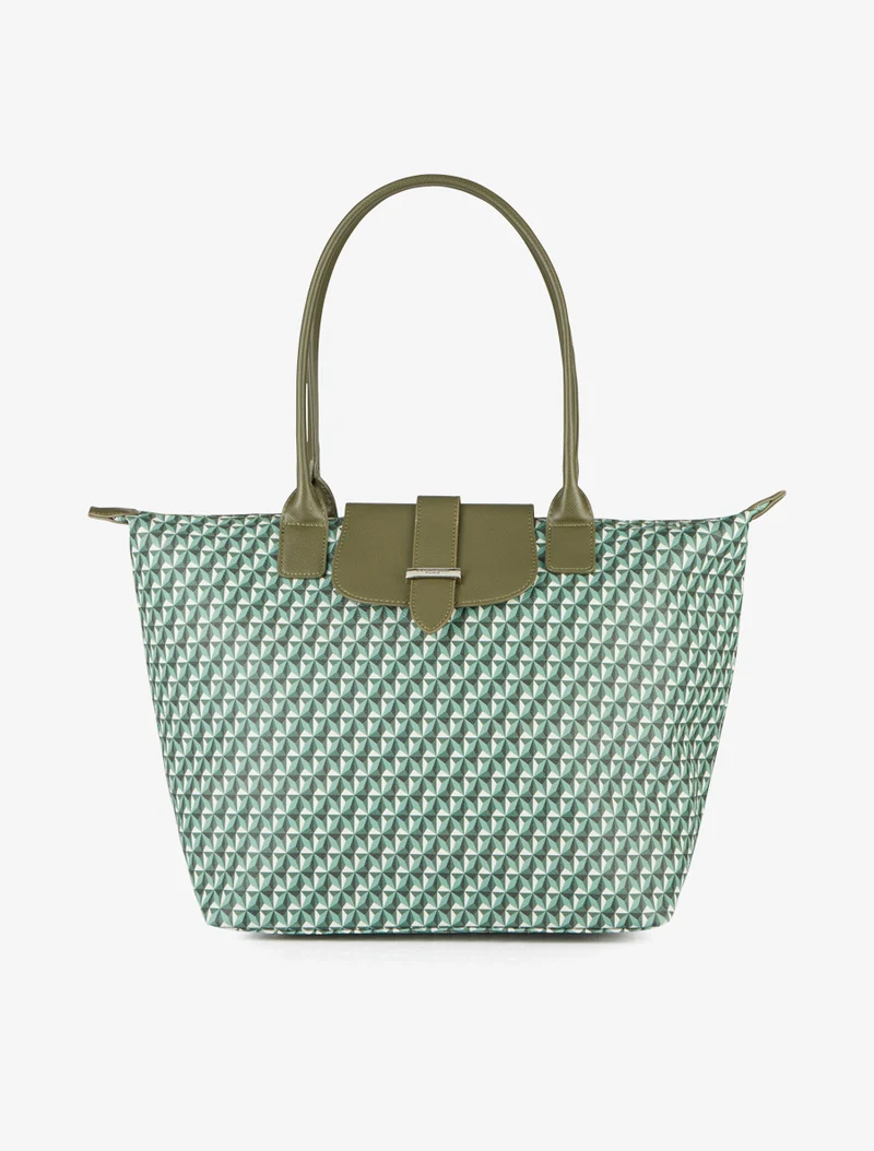 Sac cabas Bobbie imprimé graphique - Vert