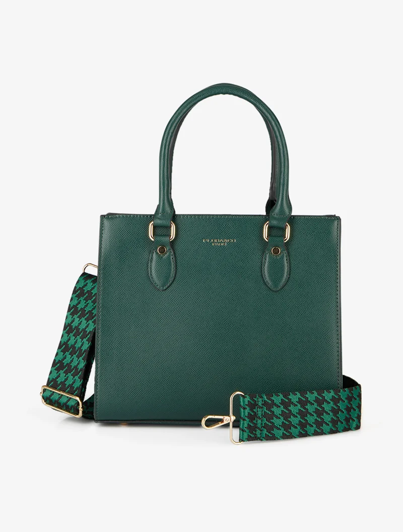 Sac à main Karen effet grainé - Vert sapin
