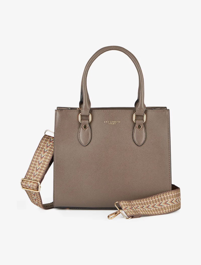 Sac à main Karen effet grainé - Taupe