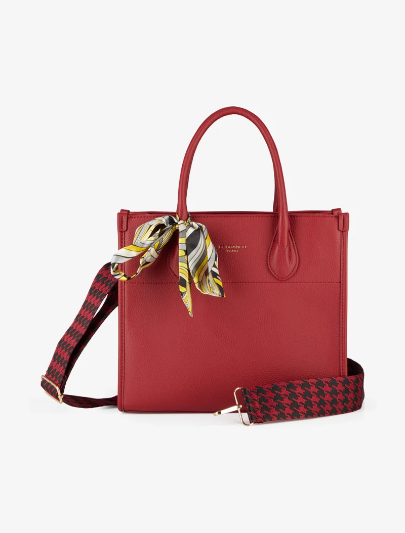 Sac à main Kate effet grainé - Rouge