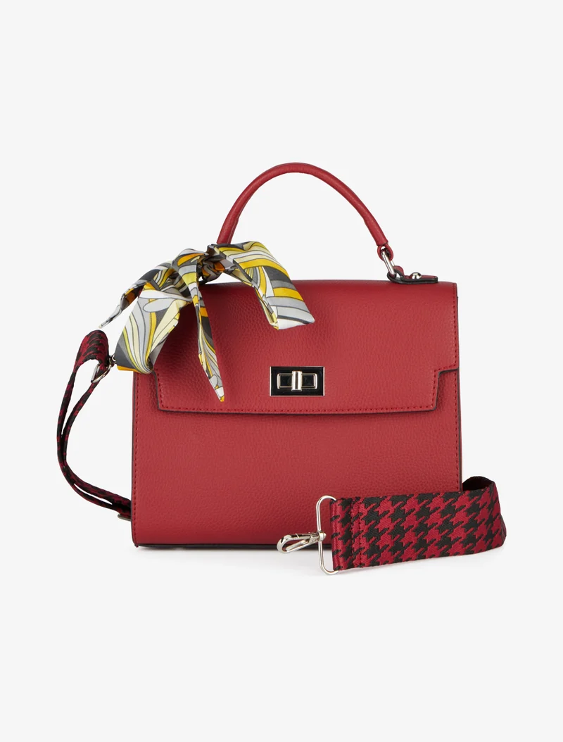 Sac à main Diana effet grainé - Rouge