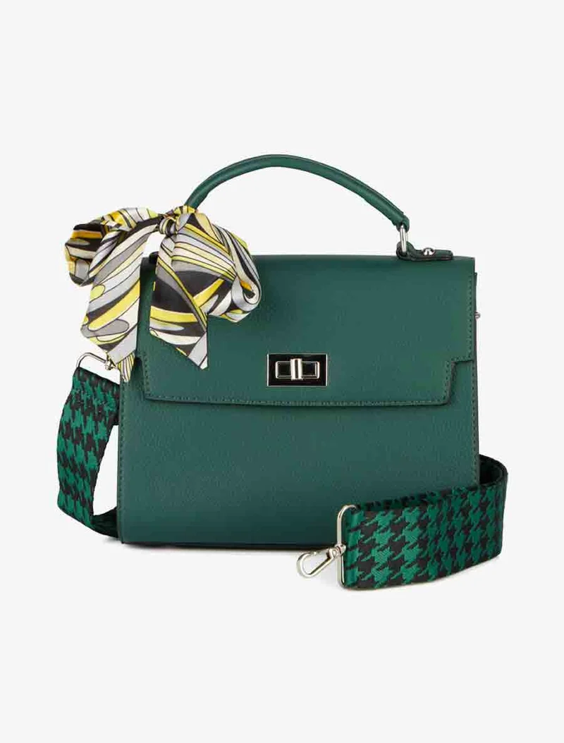 Sac à main Diana effet grainé - Vert foncé