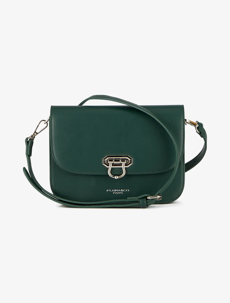 Sac à bandoulière Melvina à loquet - Vert foncé