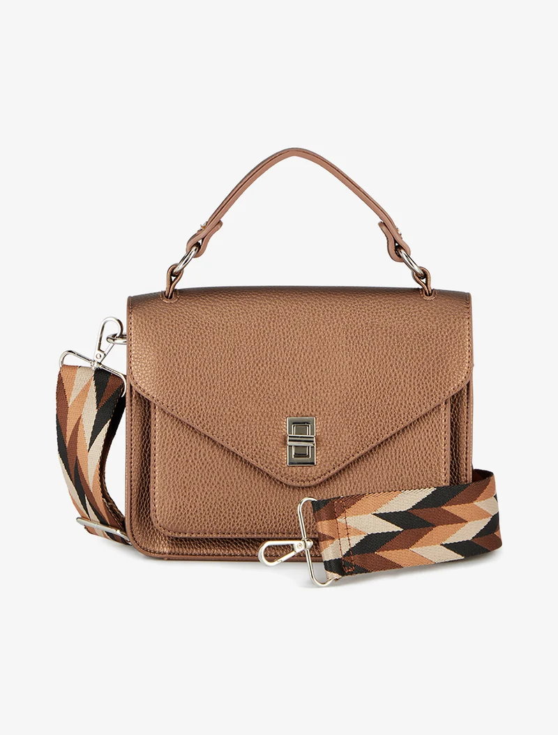 Sac à main Marcia effet nacré - Marron glacé