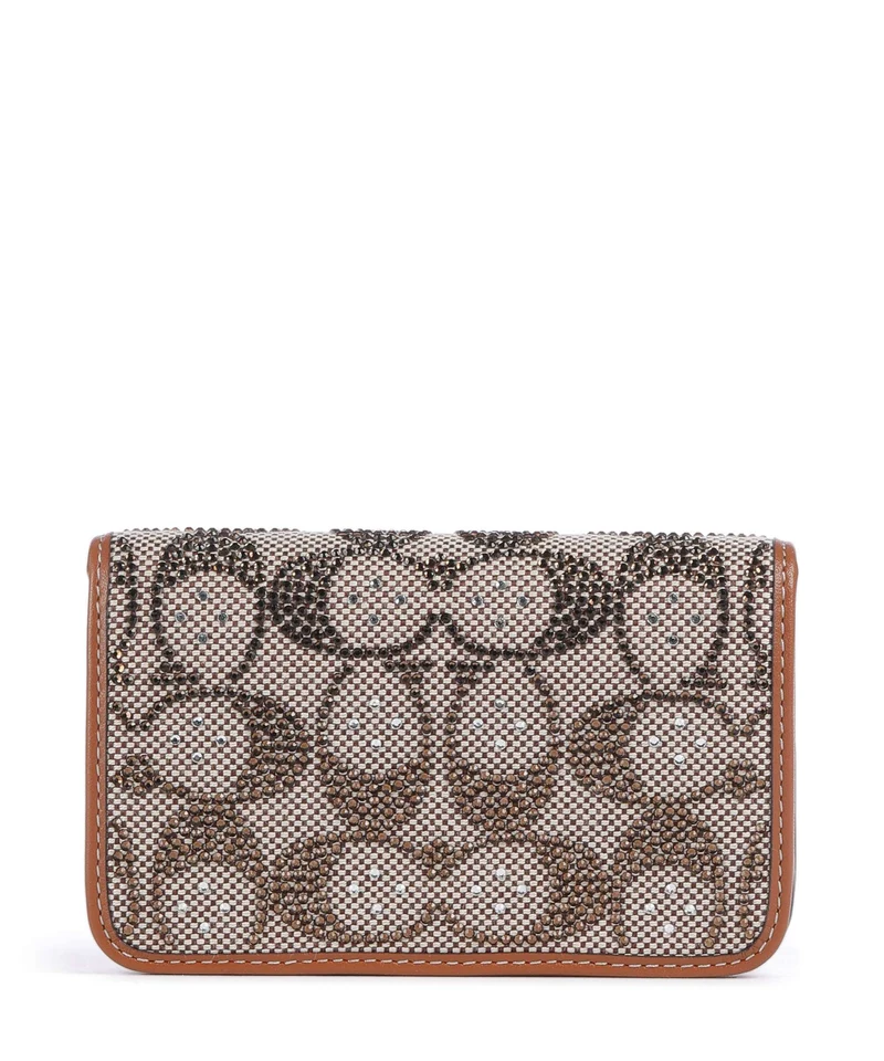 Coach Essential Crystal Signature Jacquard Portefeuille burnished amber