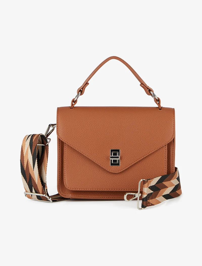 Sac à main Marcia effet grainé - Camel