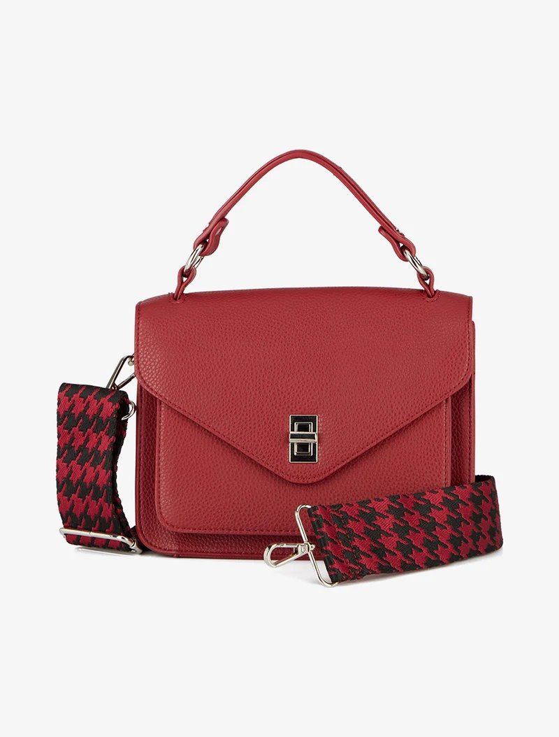 Sac à main Marcia effet grainé - Rouge