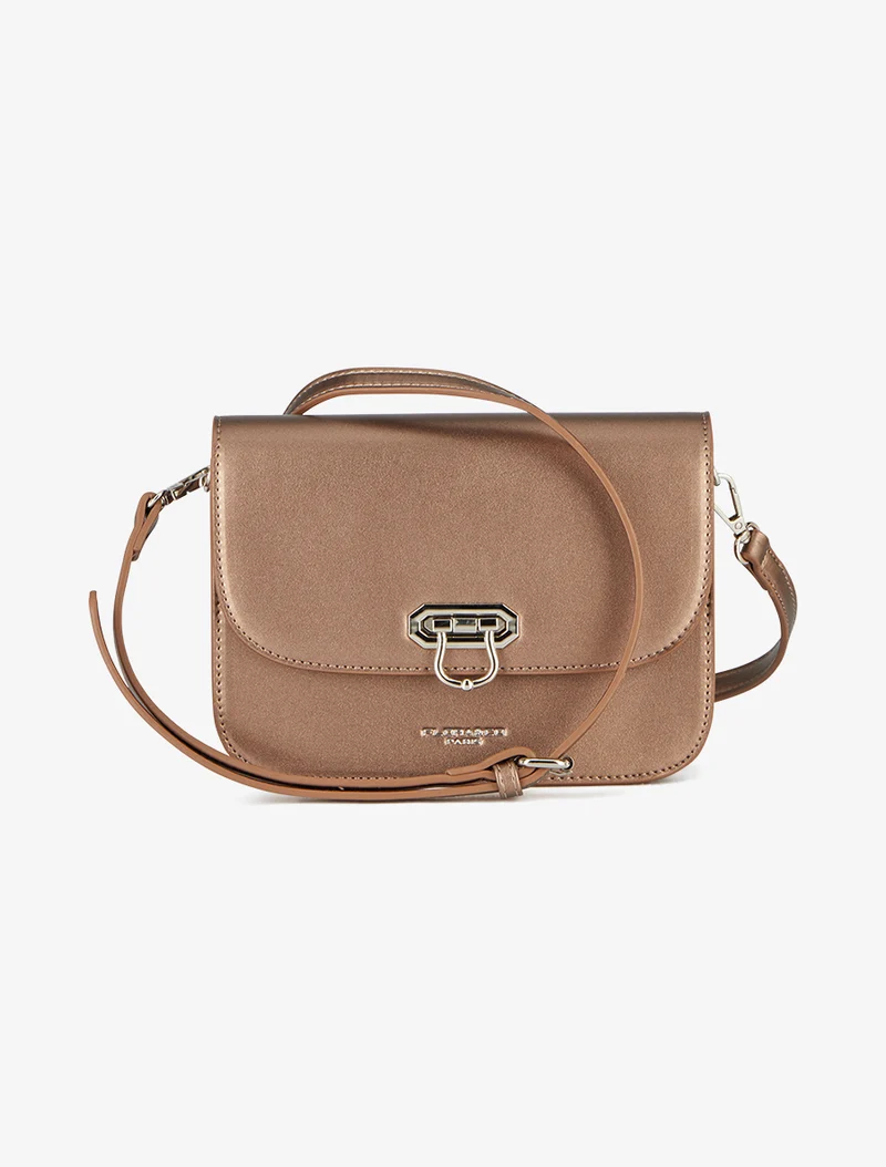 Sac Melvina bandoulière simili cuir - Marron glacé