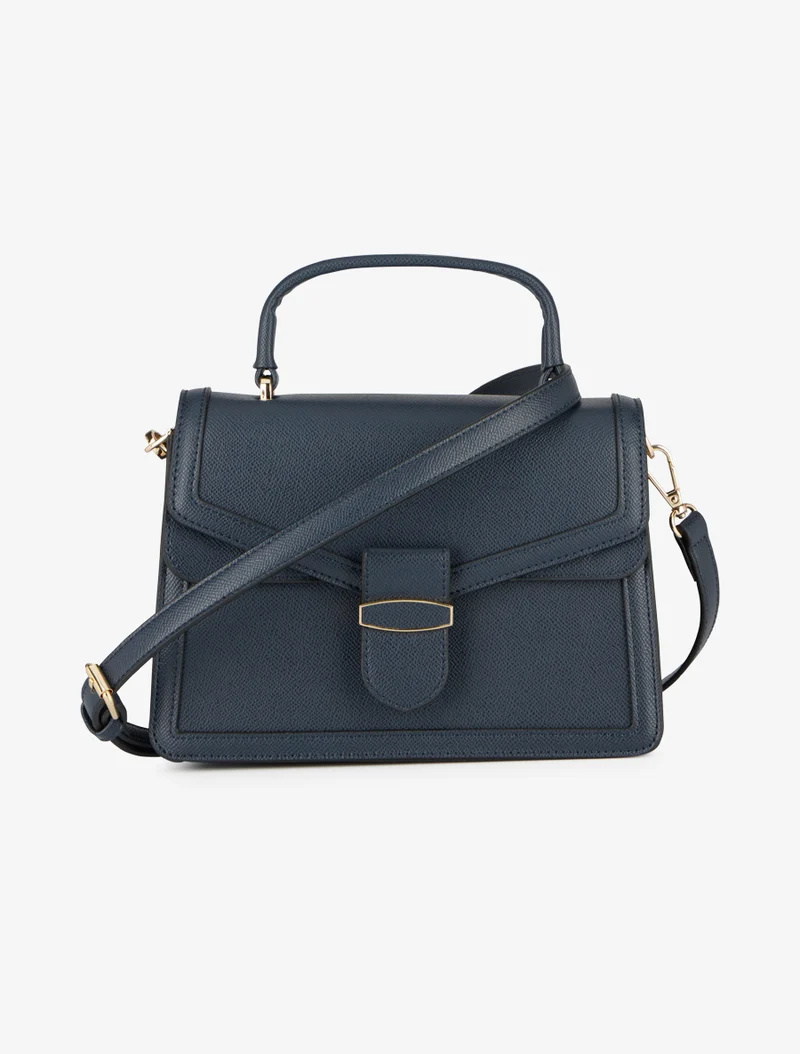 Sac besace Abby effet grainé - Marine