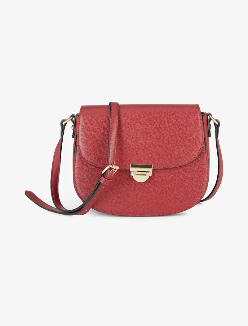 Sac besace Valene effet grainé - Rouge