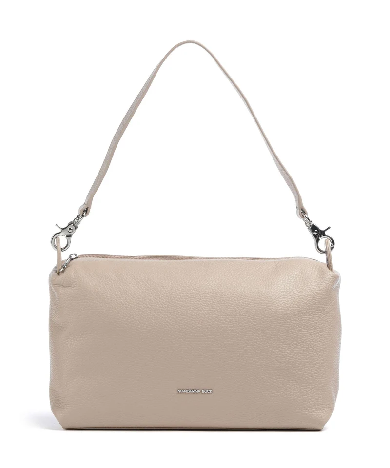 Mandarina Duck Mellow Leather Sac porté épaule warm taupe
