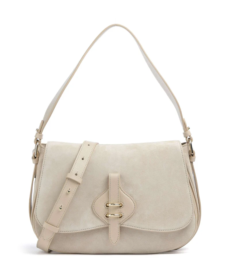 Coccinelle Mavery Suede Sac porté épaule sandshell