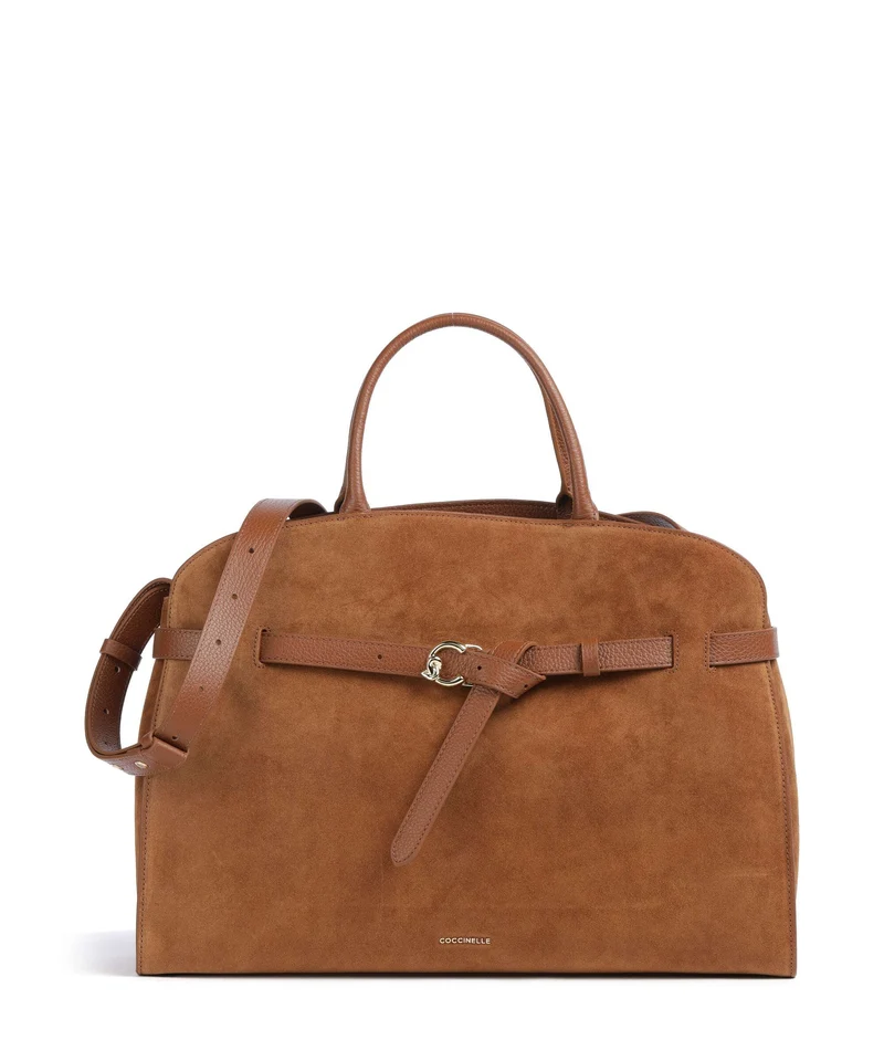 Coccinelle Sabine Suede Sac à main cognac