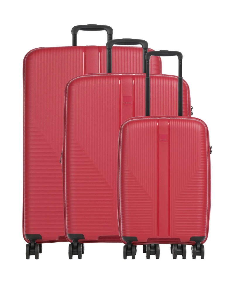 Travelite Air Stripe Slim Set de valise (4 roues) red