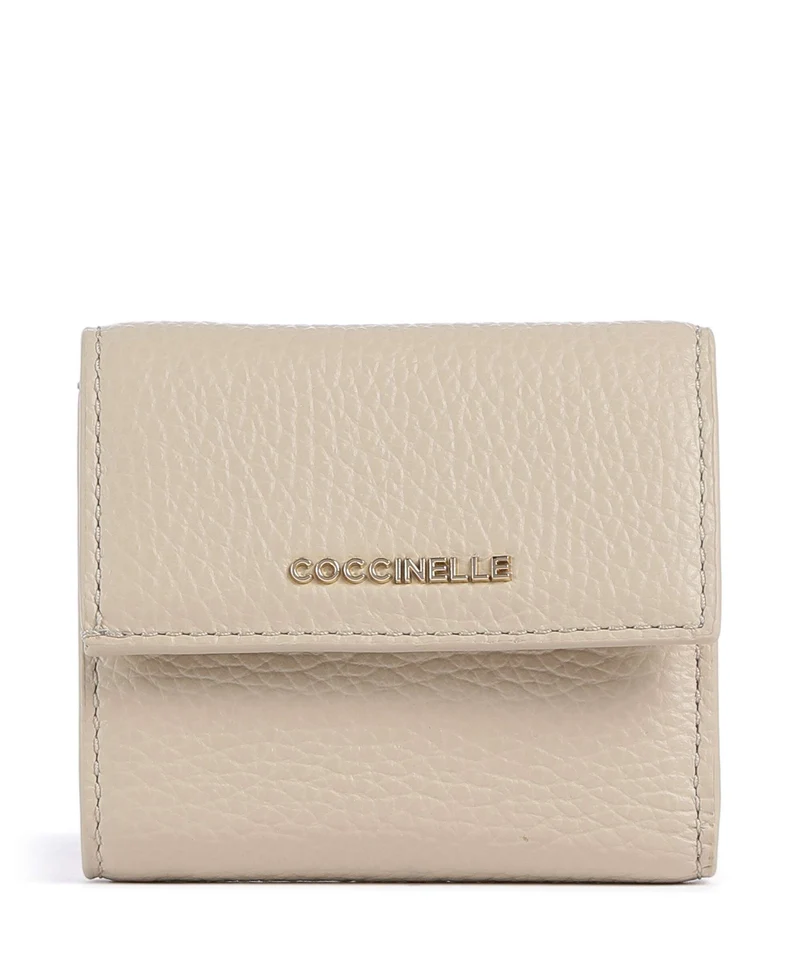Coccinelle Metallic Soft Portefeuille sandshell